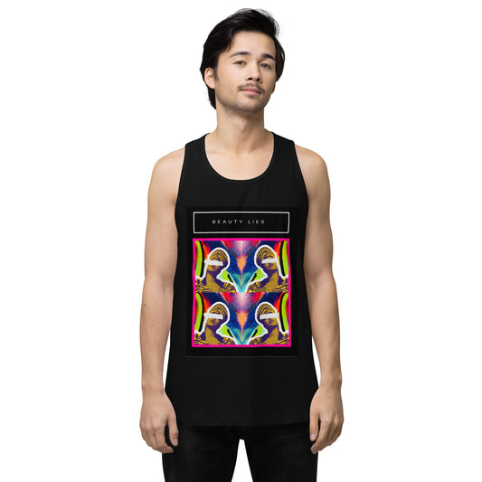 Beauty Lies Men’s premium tank top