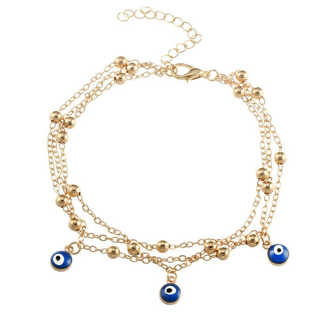 Bohemian Evil Eye Anklet