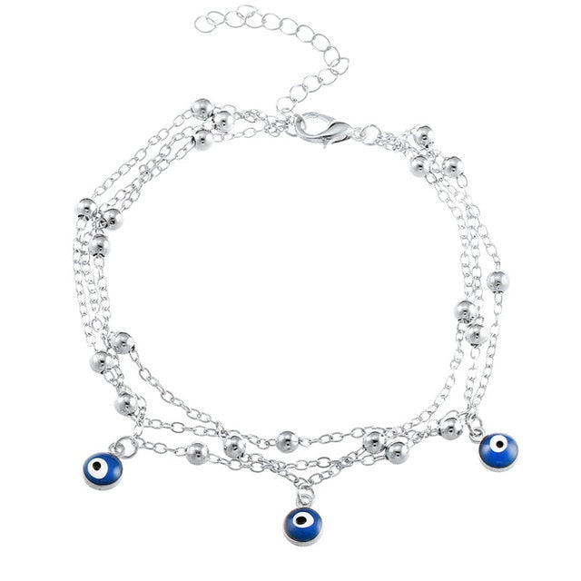 Bohemian Evil Eye Anklet