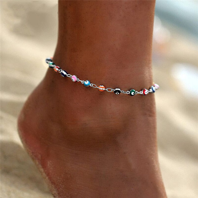 Bohemian Evil Eye Anklet