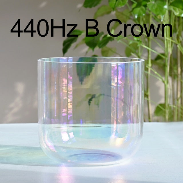 7 Inch 440Hz or 432Hz  Crystal Singing Bowl for Sound Healing Meditation