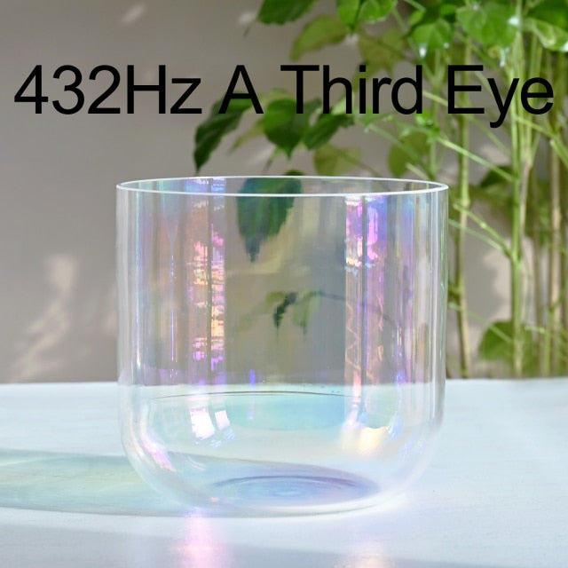 7 Inch 440Hz or 432Hz  Crystal Singing Bowl for Sound Healing Meditation