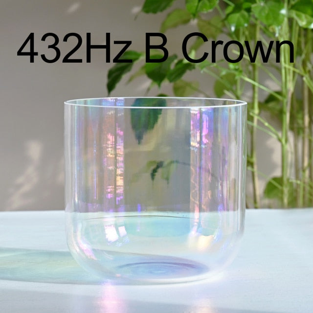 7 Inch 440Hz or 432Hz  Crystal Singing Bowl for Sound Healing Meditation