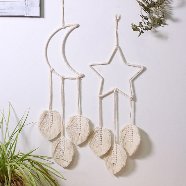 Macrame store Moon and Stars Wall Decor