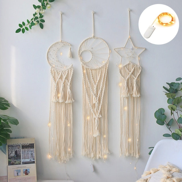 Star Wall macrame top tassel boho dreamcatcher Decor